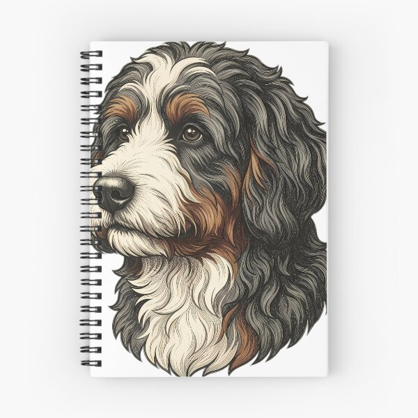 Item preview, Vintage Naturalist Bernedoodle Portrait — Antique Dog Breed Art designed and sold by Catch333.