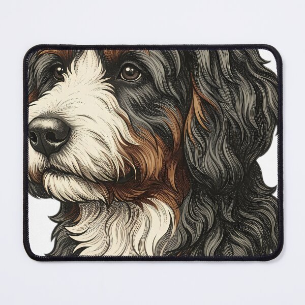 Item preview, Vintage Naturalist Bernedoodle Portrait — Antique Dog Breed Art designed and sold by Catch333.