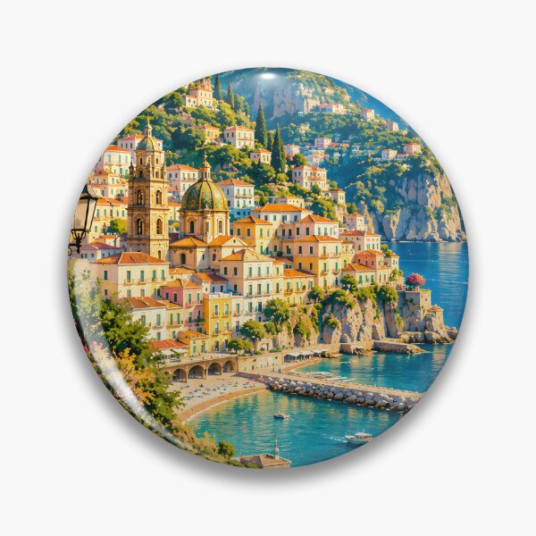 Item preview, Vintage Amalfi Italy Coastal Travel Poster Wall Art designed and sold by TAOptimus .