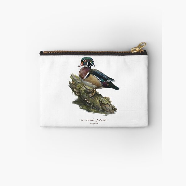 Item preview, Wood Duck on Mossy Log Bird Illustration designed and sold by Takeda-art.