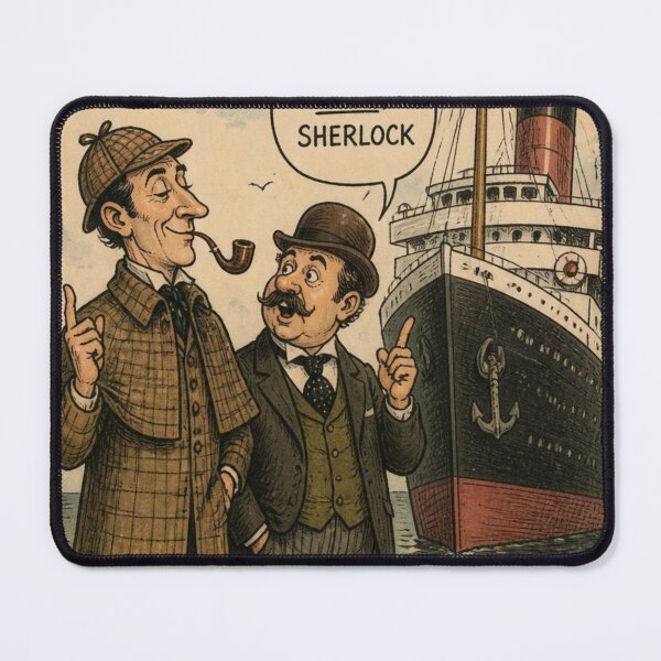 Item preview, Seaside Postcard: No Ship Sherlock designed and sold by halibutgoatramb.