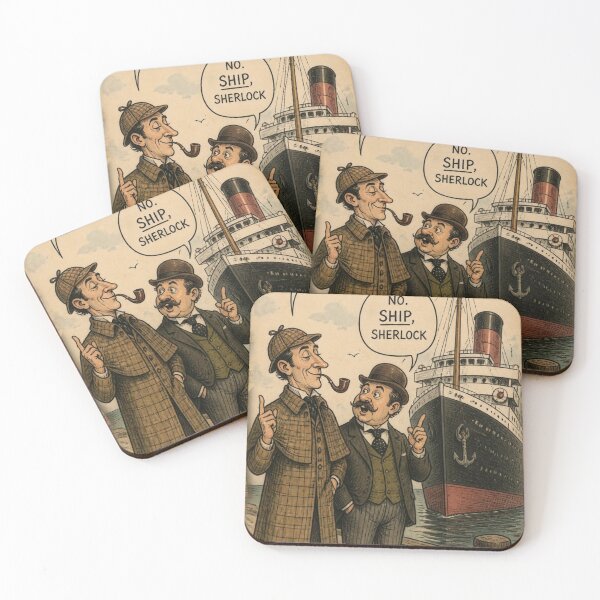 Item preview, Seaside Postcard: No Ship Sherlock designed and sold by halibutgoatramb.