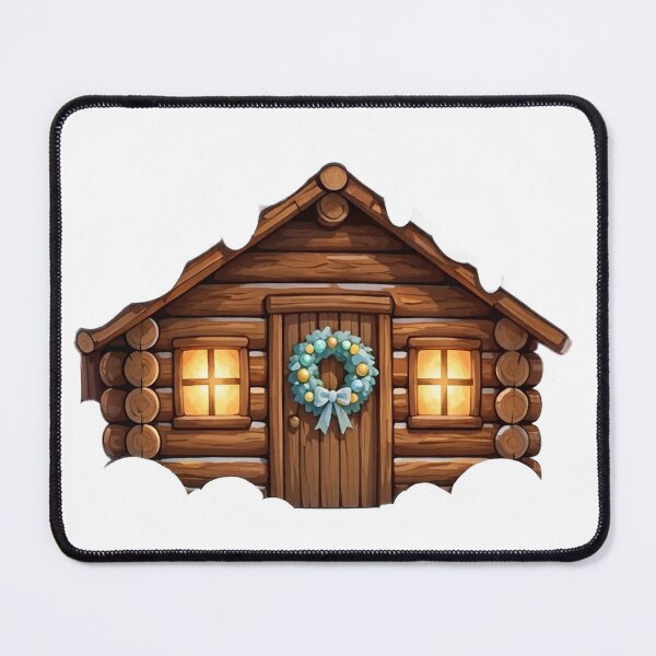 Item preview, Happy Little Christmas Cabin - Bob Ross Fan Art Holiday Tee designed and sold by KERK Art and Design.