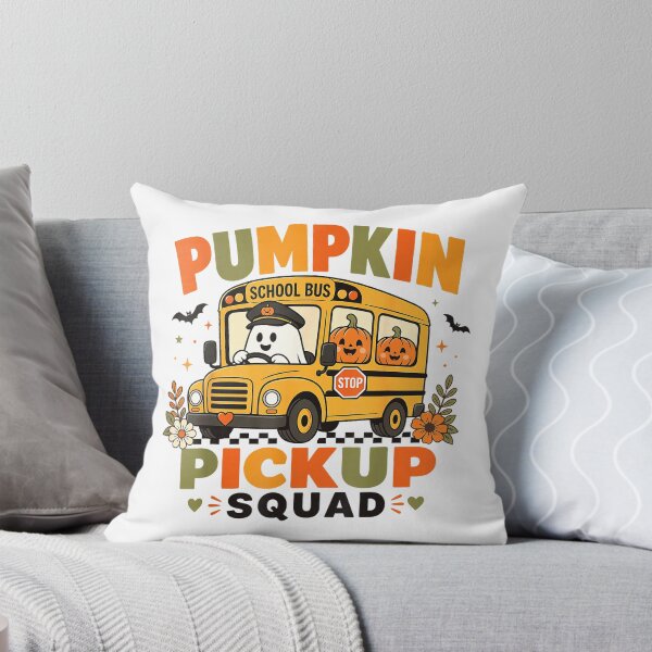 Item preview, Pumpkin Pickup Squad Halloween School Bus Driver Cute Ghost T-Shirt designed and sold by Dreamers333.