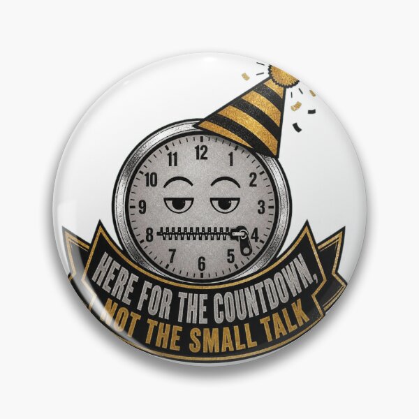 Item preview, Here for the Countdown, Not the Small Talk Introvert NYE Tee designed and sold by RokomariFabric.