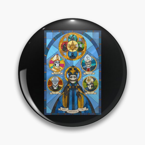 Item preview, Stained Glass Window Church Bishops Gothic Panel designed and sold by Fernawn-Wayles.