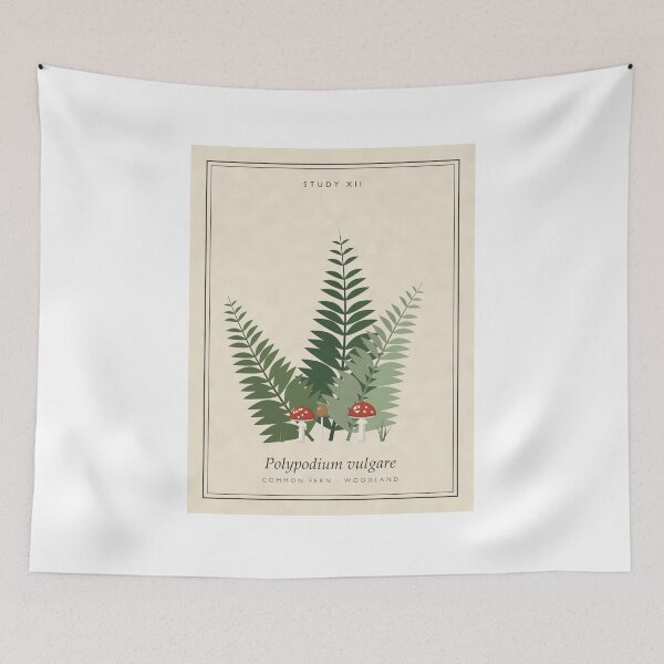 Item preview, Fern Botanical Study Vintage Plate designed and sold by ChromaLens.