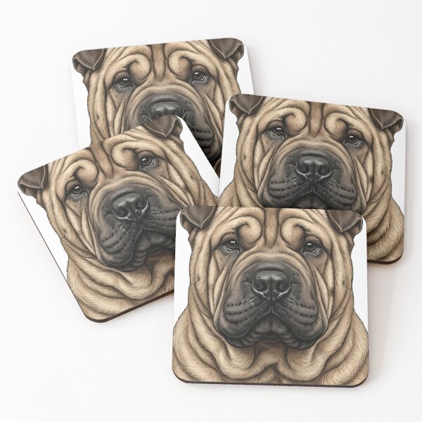 Item preview, Vintage Naturalist Shar Pei Portrait — Antique Dog Breed Art designed and sold by Catch333.