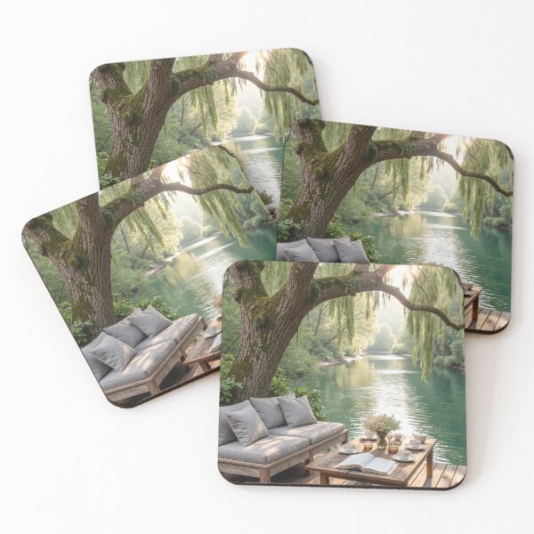 Item preview, Sunlit Waters Retreat - Lakeside Escape at Golden Hour designed and sold by nhk999.