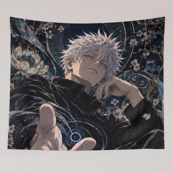 Item preview, Gojo Satoru Floral Cosmic – Jujutsu Kaisen Art designed and sold by frantuliuss.