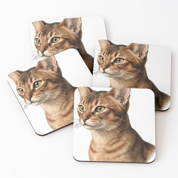 Item preview, Vintage Naturalist Abyssinian Cat Portrait — Antique Cat Breed Art designed and sold by Catch333.