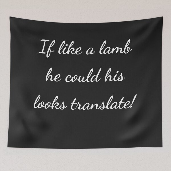 Item preview, “If like a lamb he could his looks translate!” - handwriting white designed and sold by ariksworld.