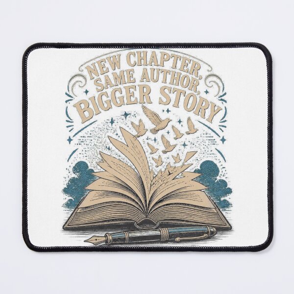 Item preview, New Chapter, Same Author, Bigger Story Inspirational Shirt designed and sold by RokomariFabric.