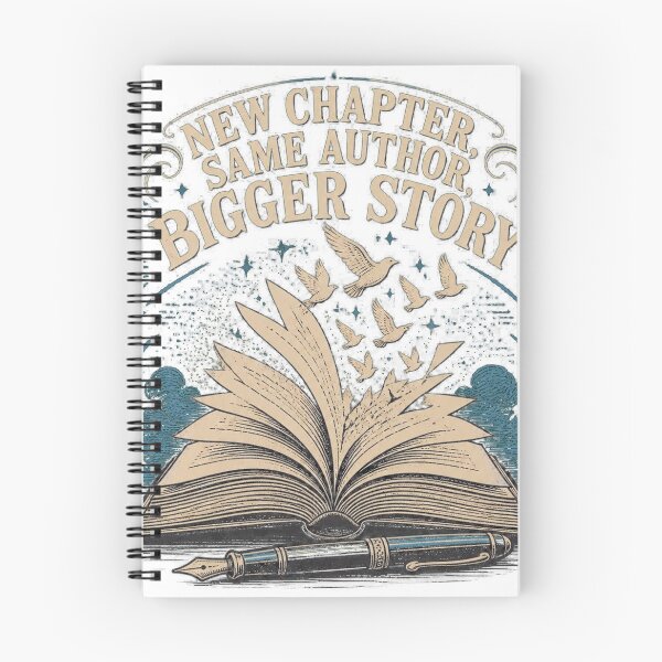 Item preview, New Chapter, Same Author, Bigger Story Inspirational Shirt designed and sold by RokomariFabric.