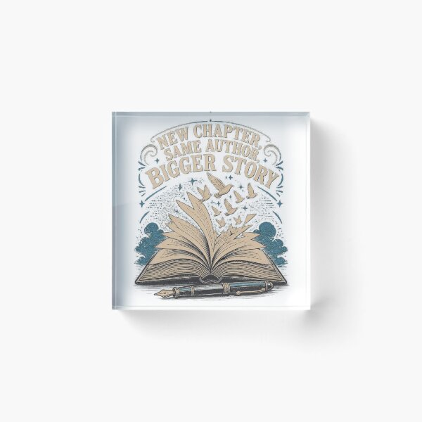 Item preview, New Chapter, Same Author, Bigger Story Inspirational Shirt designed and sold by RokomariFabric.
