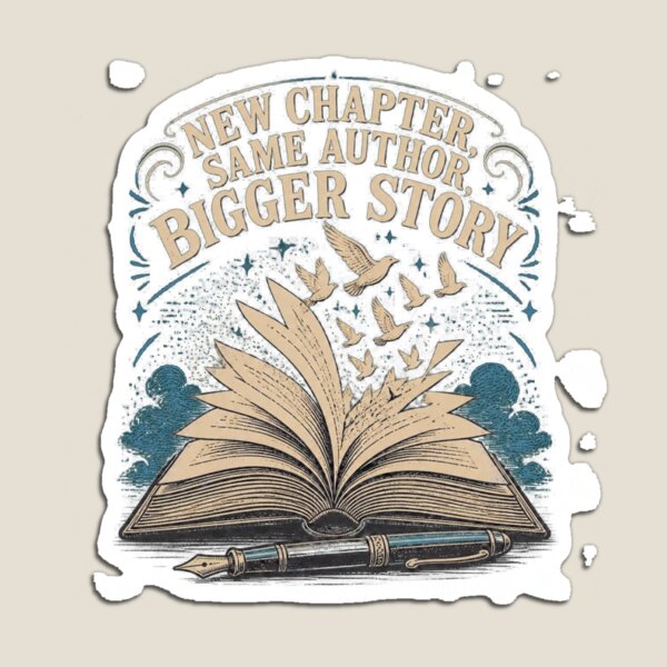 Item preview, New Chapter, Same Author, Bigger Story Inspirational Shirt designed and sold by RokomariFabric.