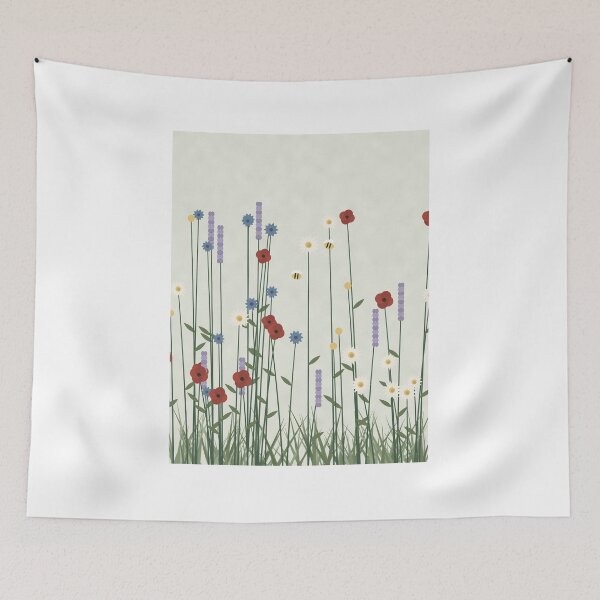 Item preview, Poppies and Daisies Wildflower Meadow designed and sold by ChromaLens.