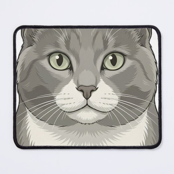 Item preview, Vintage Naturalist Grey and White Cat Portrait — Antique Cat Breed Art designed and sold by Catch333.
