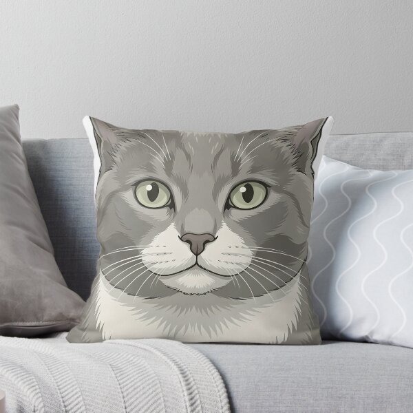 Item preview, Vintage Naturalist Grey and White Cat Portrait — Antique Cat Breed Art designed and sold by Catch333.