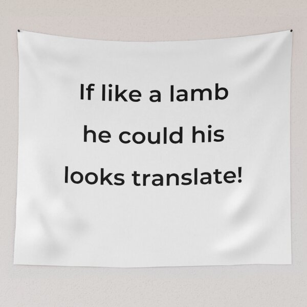 Item preview, “If like a lamb he could his looks translate!” - print black designed and sold by ariksworld.