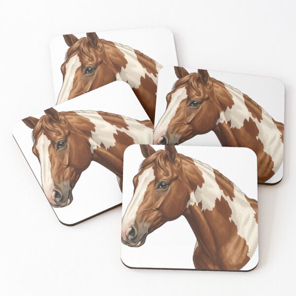 Item preview, Vintage Naturalist American Paint Horse Portrait — Antique Horse Breed Art designed and sold by Catch333.