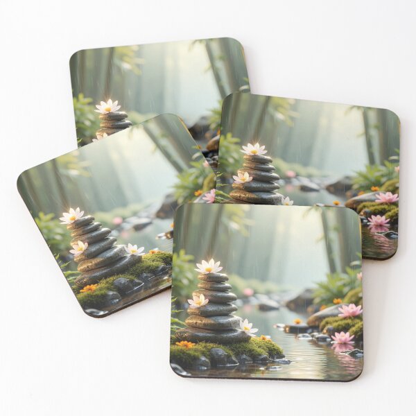 Item preview, Bamboo Stream Serenity - Zen Garden Reflections designed and sold by nhk999.