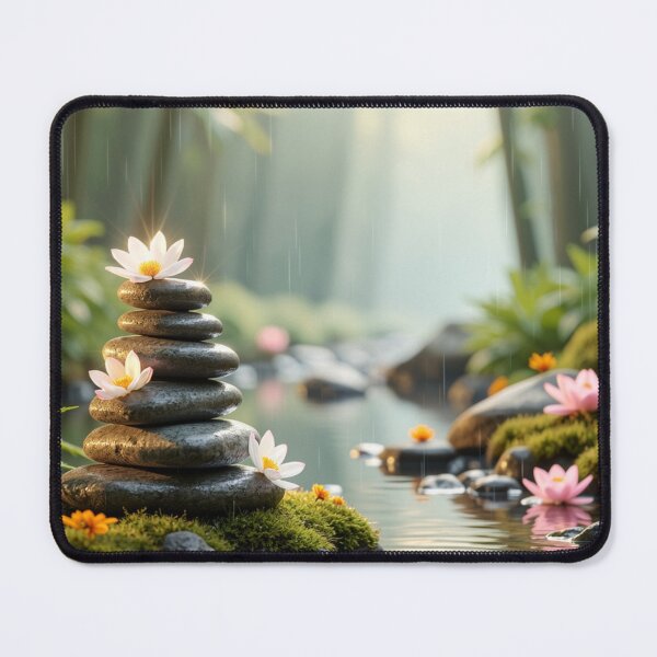 Item preview, Bamboo Stream Serenity - Zen Garden Reflections designed and sold by nhk999.
