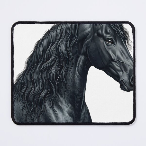 Item preview, Vintage Naturalist Friesian Horse Portrait — Antique Horse Breed Art designed and sold by Catch333.