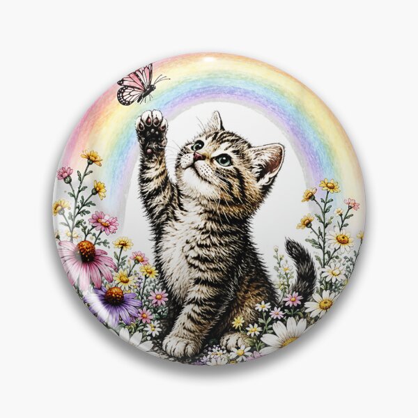 Item preview, Rage Consumes Me Cute Kitten Sarcastic Cat Rainbow Butterfly  designed and sold by fibiiiartstudio.