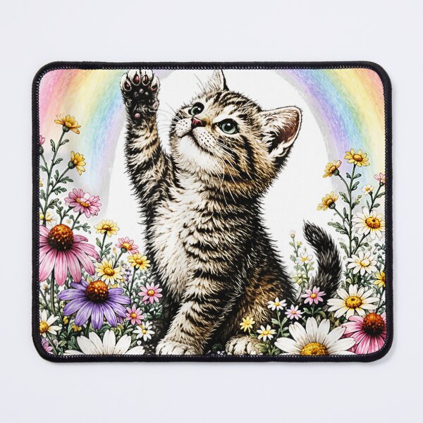 Item preview, Rage Consumes Me Cute Kitten Sarcastic Cat Rainbow Butterfly designed and sold by fibiiiartstudio.