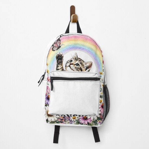 Item preview, Rage Consumes Me Cute Kitten Sarcastic Cat Rainbow Butterfly  designed and sold by fibiiiartstudio.