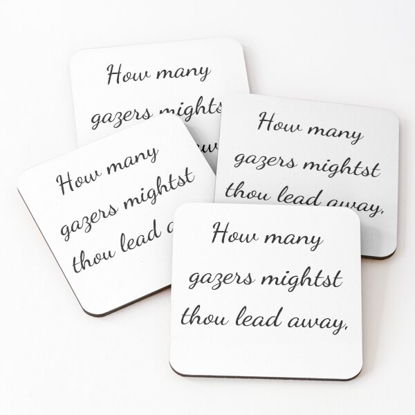 Item preview, “How many gazers mightst thou lead away,” - handwriting black designed and sold by ariksworld.