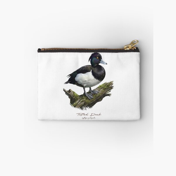 Item preview, Tufted Duck on Mossy Log Bird Illustration designed and sold by Takeda-art.