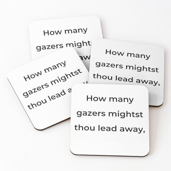 Item preview, “How many gazers mightst thou lead away,” - print black designed and sold by ariksworld.