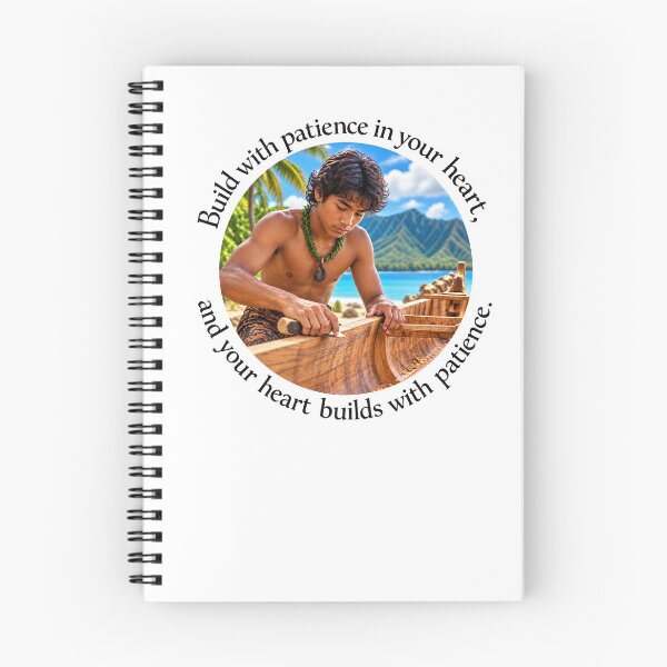 Item preview, Polynesian Patience Proverb - Build with patience in your heart | Pacific Art designed and sold by ShakaLife.org.