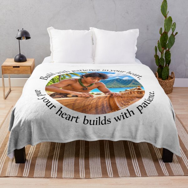 Item preview, Polynesian Patience Proverb - Build with patience in your heart | Pacific Art designed and sold by ShakaLife.org.