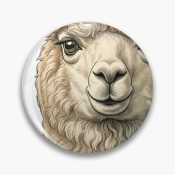 Item preview, Vintage Naturalist Huacaya Alpaca Portrait — Antique Camelid Breed Art designed and sold by Catch333.