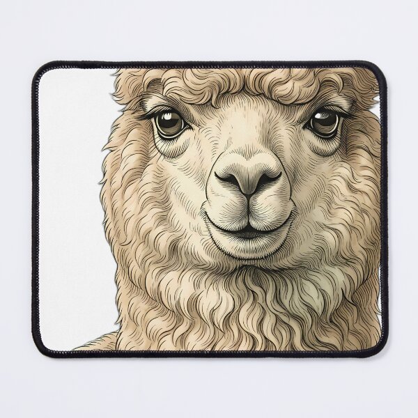 Item preview, Vintage Naturalist Huacaya Alpaca Portrait — Antique Camelid Breed Art designed and sold by Catch333.