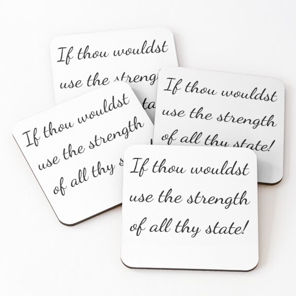 Item preview, “If thou wouldst use the strength of all thy state!” - handwriting black designed and sold by ariksworld.