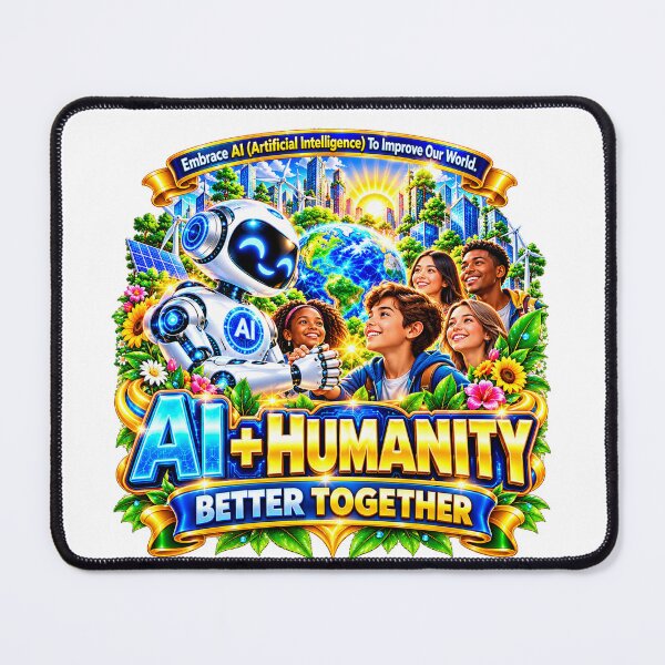 Item preview, AI and Humanity Better Together designed and sold by New Wave Artworks & Odds &Ends.