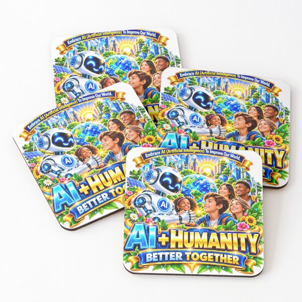 Item preview, AI and Humanity Better Together designed and sold by New Wave Artworks & Odds &Ends.