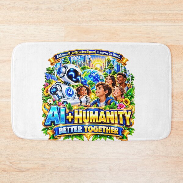 Item preview, AI and Humanity Better Together designed and sold by New Wave Artworks & Odds &Ends.