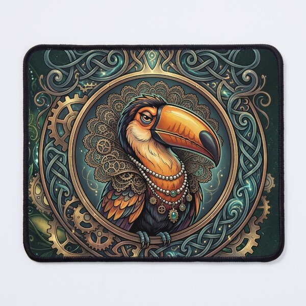Item preview, The Emerald Gentleman – Celtic Steampunk Toucan designed and sold by nicky2342.