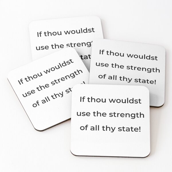 Item preview, “If thou wouldst use the strength of all thy state!” - print black designed and sold by ariksworld.