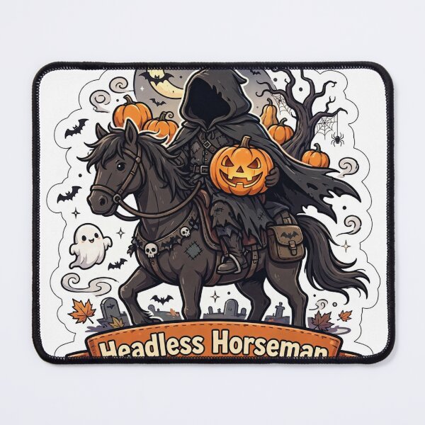 Item preview, Headless Horseman Name Banner Showcase Sticker - Halloween designed and sold by Lesley D.