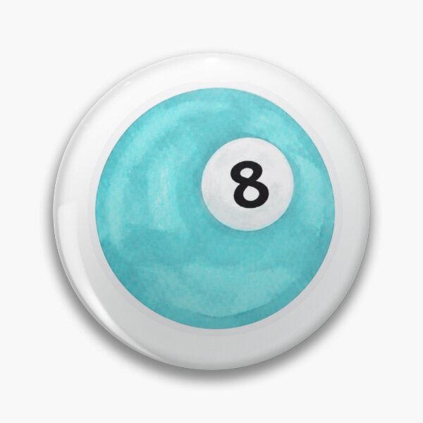 Item preview, Teal 8 Ball Summer Retro Aesthetic Print designed and sold by bellasaint.