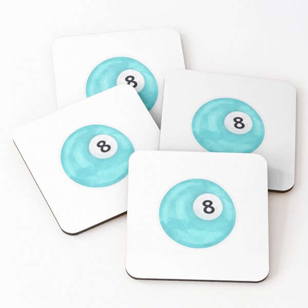 Item preview, Teal 8 Ball Summer Retro Aesthetic Print designed and sold by bellasaint.