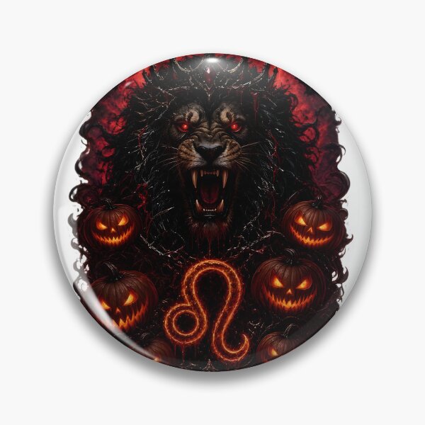 Item preview, Leo Halloween Dark Lion King Roar designed and sold by Zodiac Celestial Art.