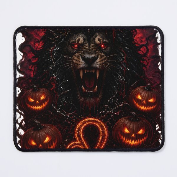 Item preview, Leo Halloween Dark Lion King Roar designed and sold by Zodiac Celestial Art.