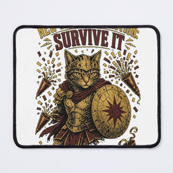 Item preview, New Year's Resolution: Survive It Funny Survival Shirt designed and sold by RokomariFabric.